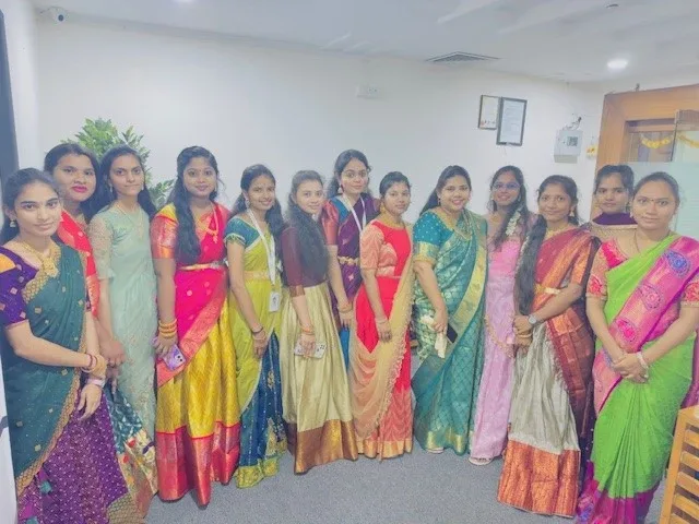DesIDEA women employees celebrating Dasara at the office