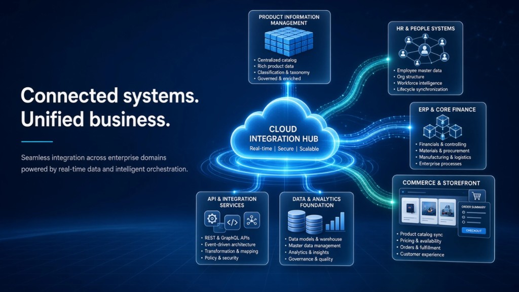 Azure Enterprise Integrations Across PIM, HR, SAP & Commerce